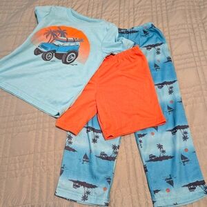 CARTERS 3 Piece Set PJ Pajama Truck Shorts & Pants 5T